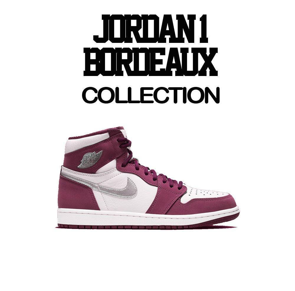 Retro 1 Bordeaux Shirt - Lucky Charm - White