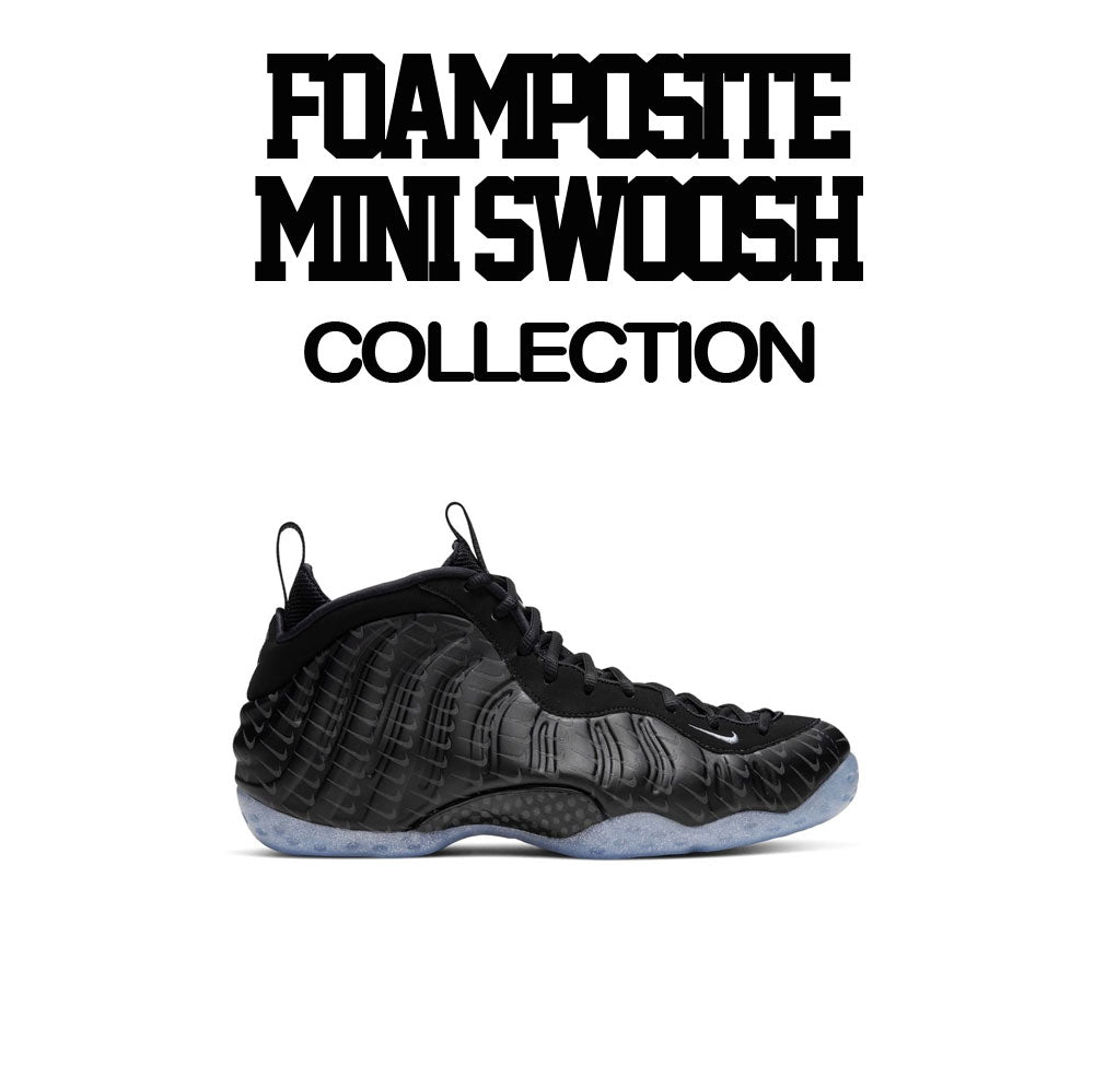 Foamposite Mini Swoosh sneaker collection designed to match the shirt collection