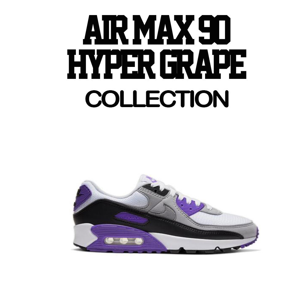 Air Max 90 Hyper Grape sneaker collection has matching shirt collection 