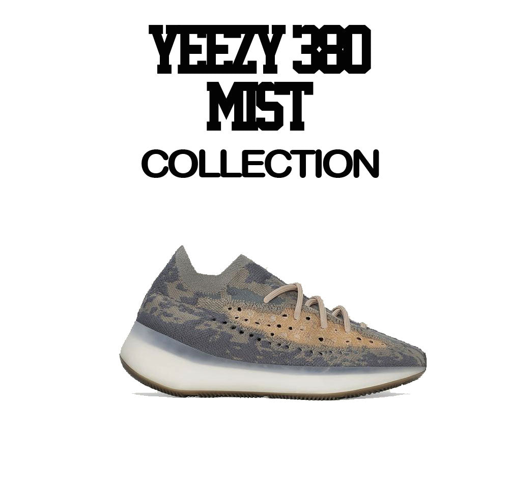 Yeezy 380 Mist sneaker collection matches perfectly with kids tees