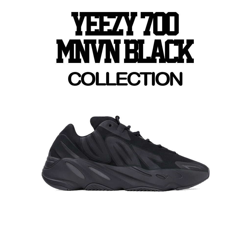 Yeezy 700 black sneakers collection matching with mens tees