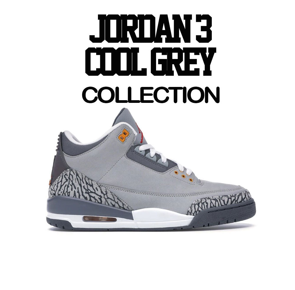 Retro 3 Cool Grey Shirt - Checkered - Grey