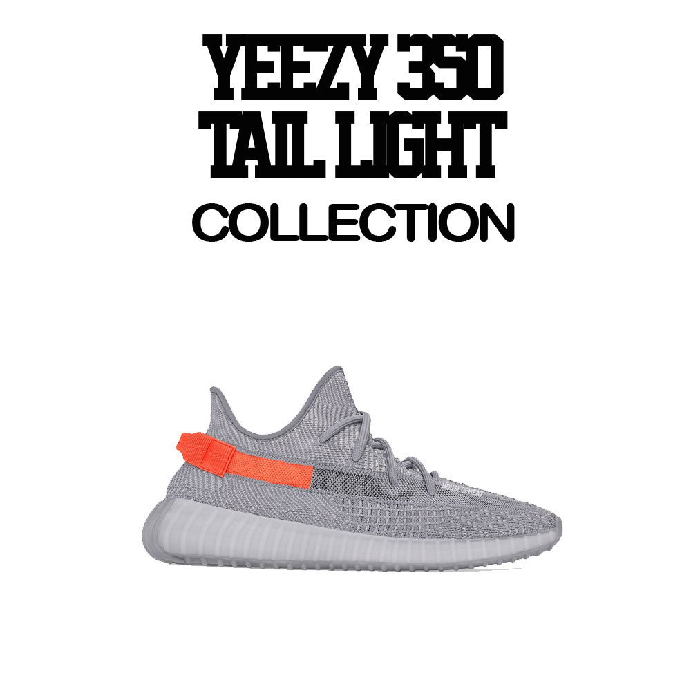 Tail Light yeezy 350 sneaker collection matching mens t shirt