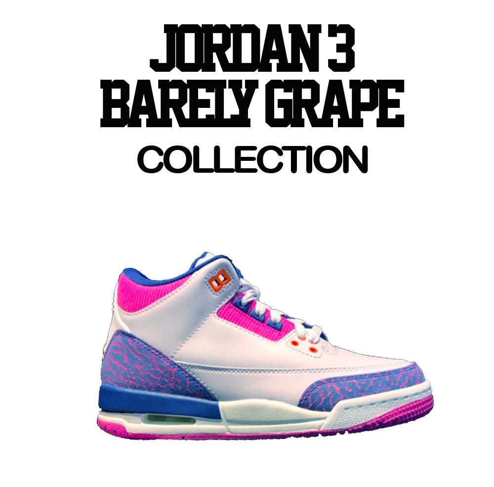 JOrdan 3 Barely Grape sneaker has matching shirts for women
