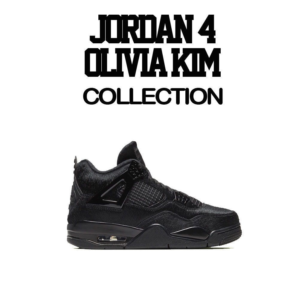 Pony Hair Jordan 4 Olivia Kim Sneakers have matching shirts created to match