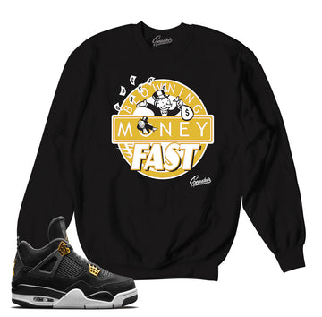 Jordan 4 sweaters match royalty 4 shoes. Freshest outfits.