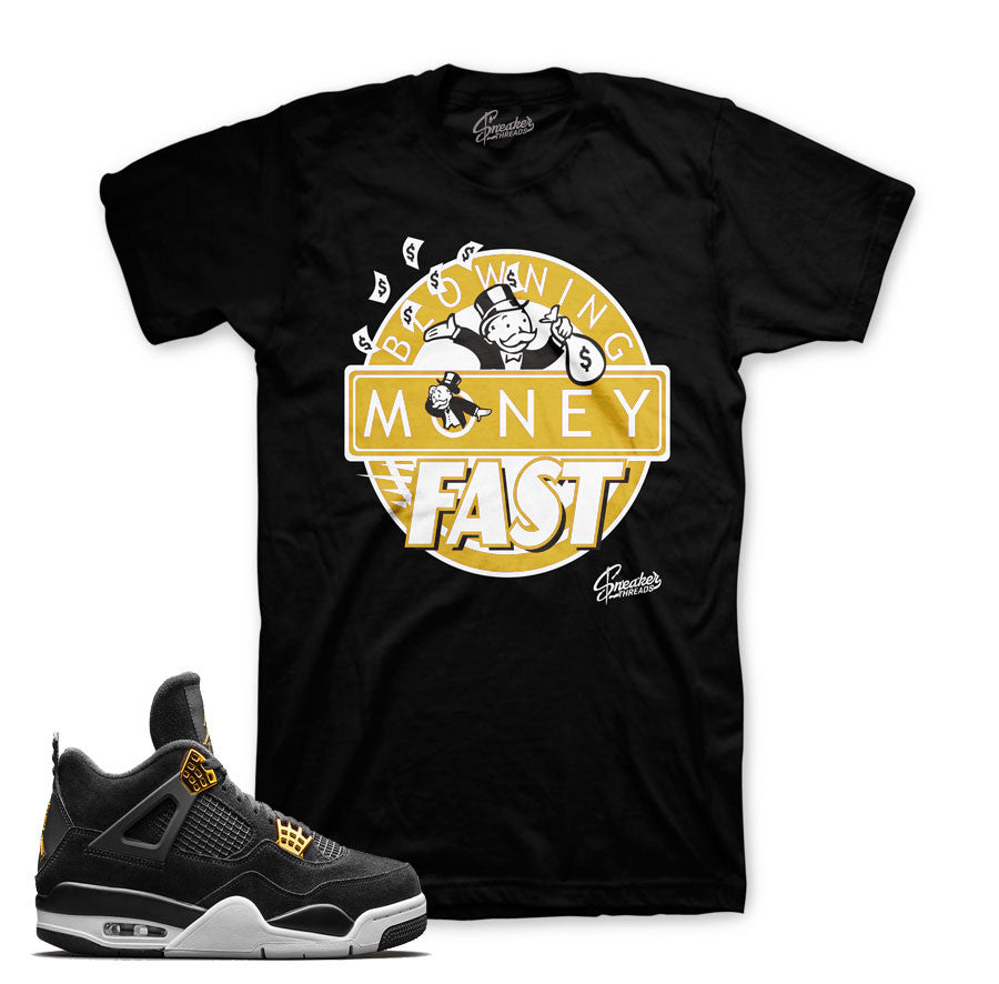 Jordan 4 royalty tees match shoes. Bobby fresh sneaker tees.