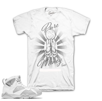 Jordan 7 pure money shirts match retro 7 sneaker tees.