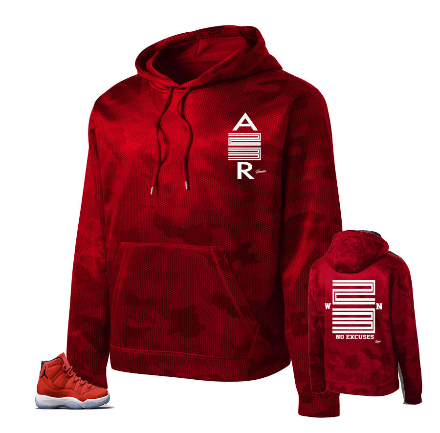 Camo hoody match Jordan 11 win like 96 hoody to match gym red 11's.