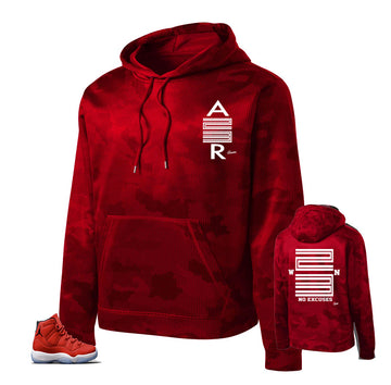 Camo hoody match Jordan 11 win like 96 hoody to match gym red 11's.