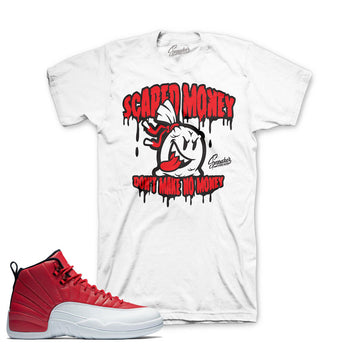 New Jordan 12 gym red shirts match retro 12 gym red sneaker tees.