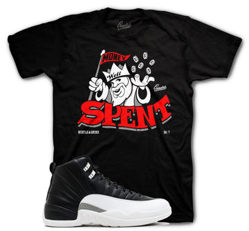 Retro 12 Playoff Shirt - Money Well Spent - Black