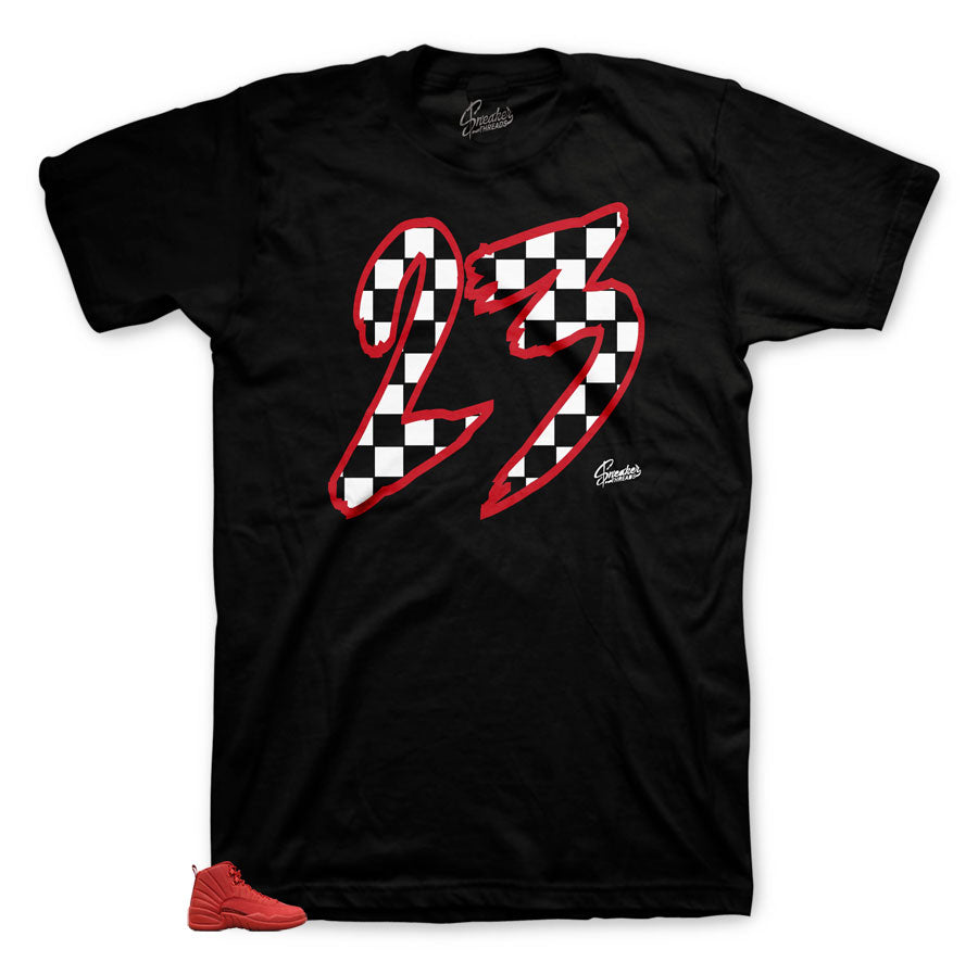 Checkered cool tee for ym Red 12's