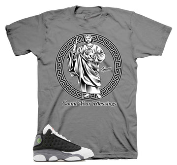 Retro 13 Black Flint Shirt - St. Jude - Charcoal