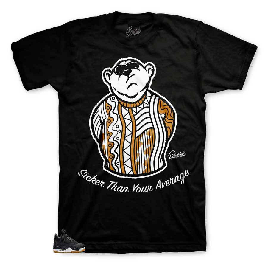 Sneaker JOrdan 4 retro black gum | Jordan 4 retro sneaker black gum matching t shirt collection