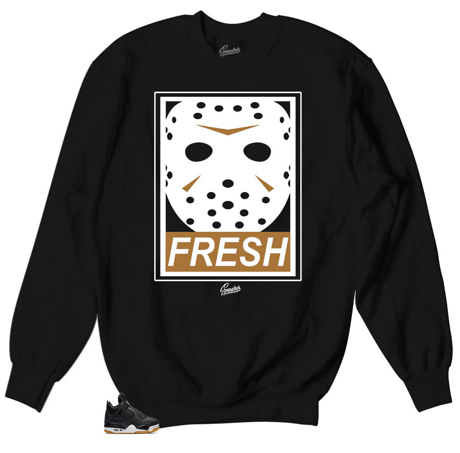 Jordan 4 retro sneaker black gum | Jordan 4 black gum retro sneakers match sweater collection