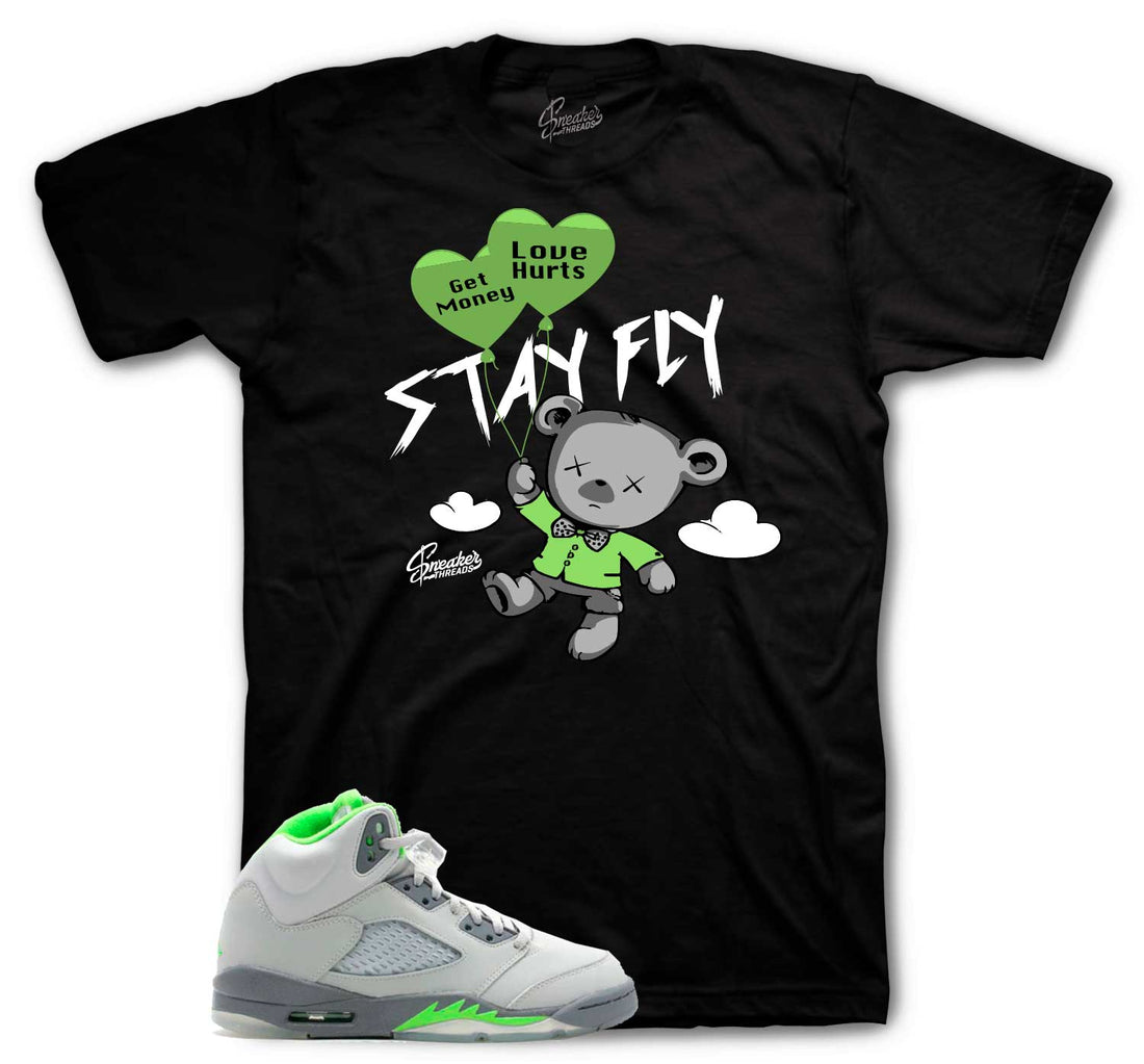 Jordan 5 green bean sneaker tees