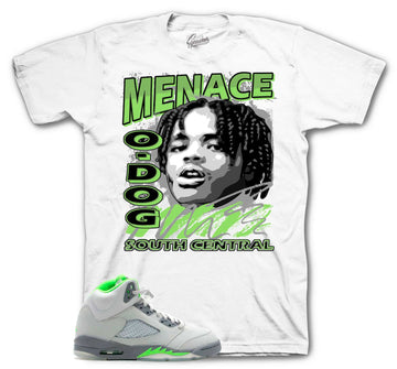 Retro 5 Green Bean Shirt - Nineties -White