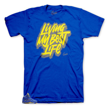 Laney reverse retro sneaker Jordan 5 match t shirt made to match retro Laney 5