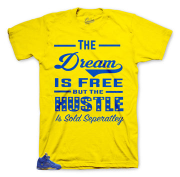 Jordan retro 5 sneaker Reverse Laney matches tee shirt collection made to match retro 5 Jordan