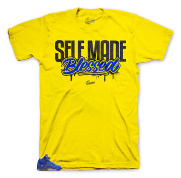 Jordan 5 retro sneaker Laney collection matches shirt collection designed to match retro Laney 5