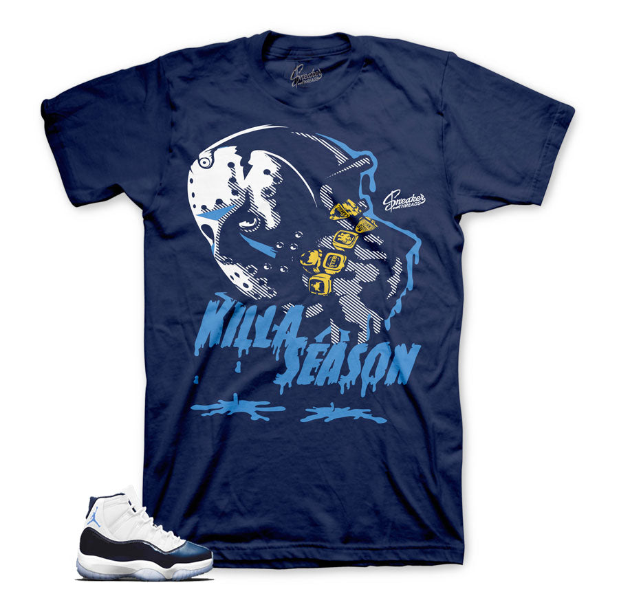 Jordan 11 win Like 82 sneaker tees | Midnight navy 11 shirts.