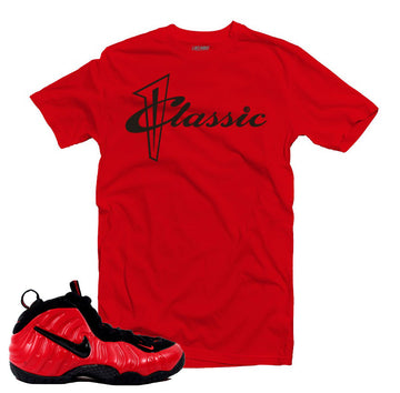 Shirts match foamposite univrsity red sneaker foam varsity red tees.