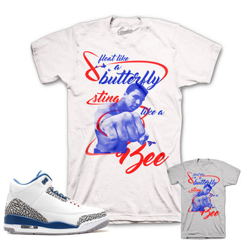 Shirts match Jordan 3 true blue retro 3 sneaker match tees.