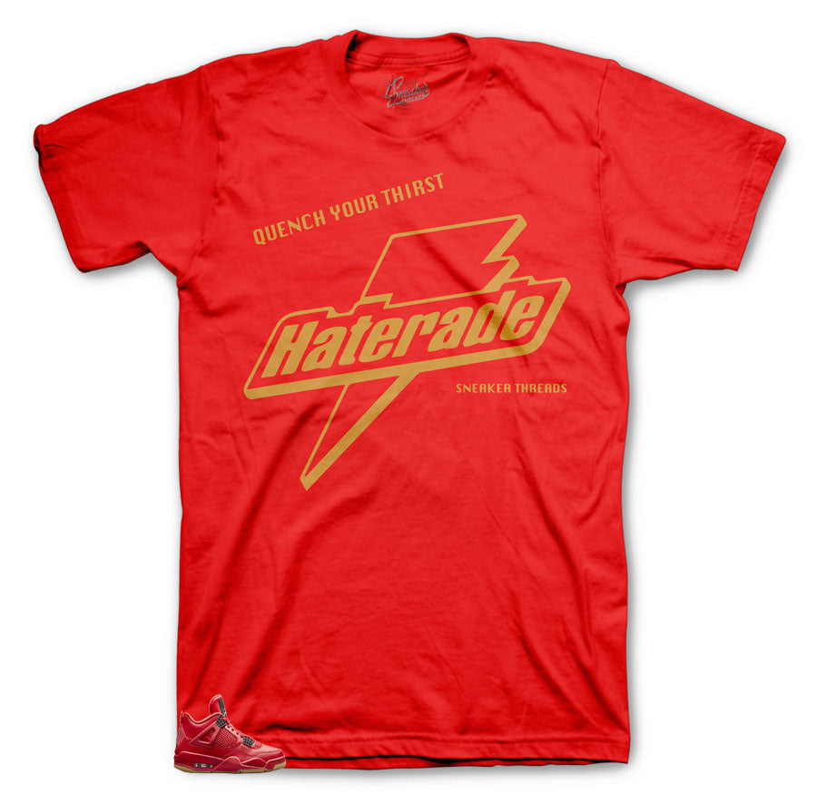 Gatorade Red shirt to match Jordan 4 Singles day sneakers
