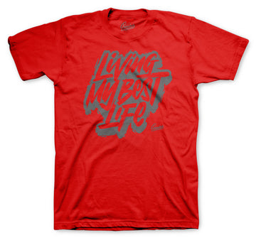 Red Flint Jordan 13 Sneaker collection matching with mens tee collection