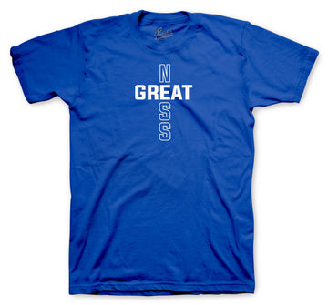 Retro 5 Stealth Shirt - Greatness Cross - Blue