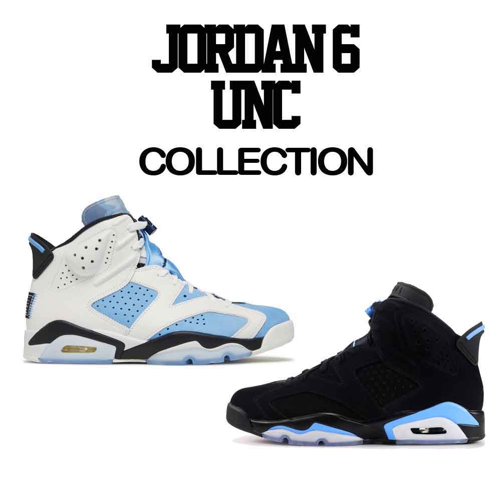 Jordan 6 unc sneaker match tee collection