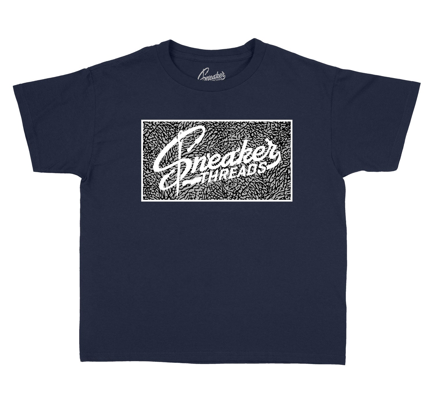 Boys Tees made to match the Jordan 3 midnight navy sneaker collection