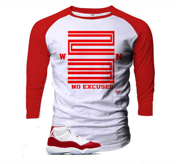 Retro 11 Varsity Red Raglan - Win 23 - white