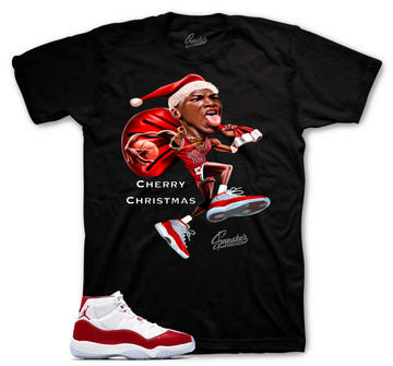 Retro 11 Varsity Red Shirt - Cherry Christmas