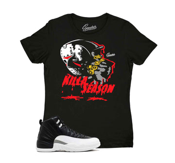 Ladies Jordan 12 playoff sneaker tees