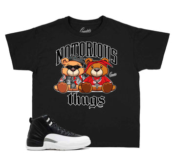 Kids Jordan 12 playoff sneaker tees