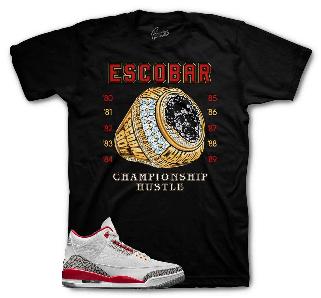 Jordan 3 Cardinal red Tees