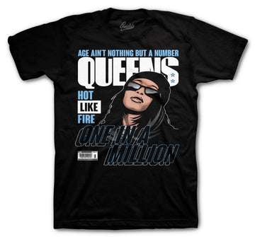 Retro 1 Uni Blue Shirt - Queens - Black