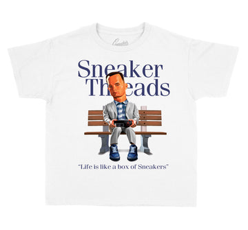 Kids Midnight Navy 3 Shirt - Box Of Sneakers - White