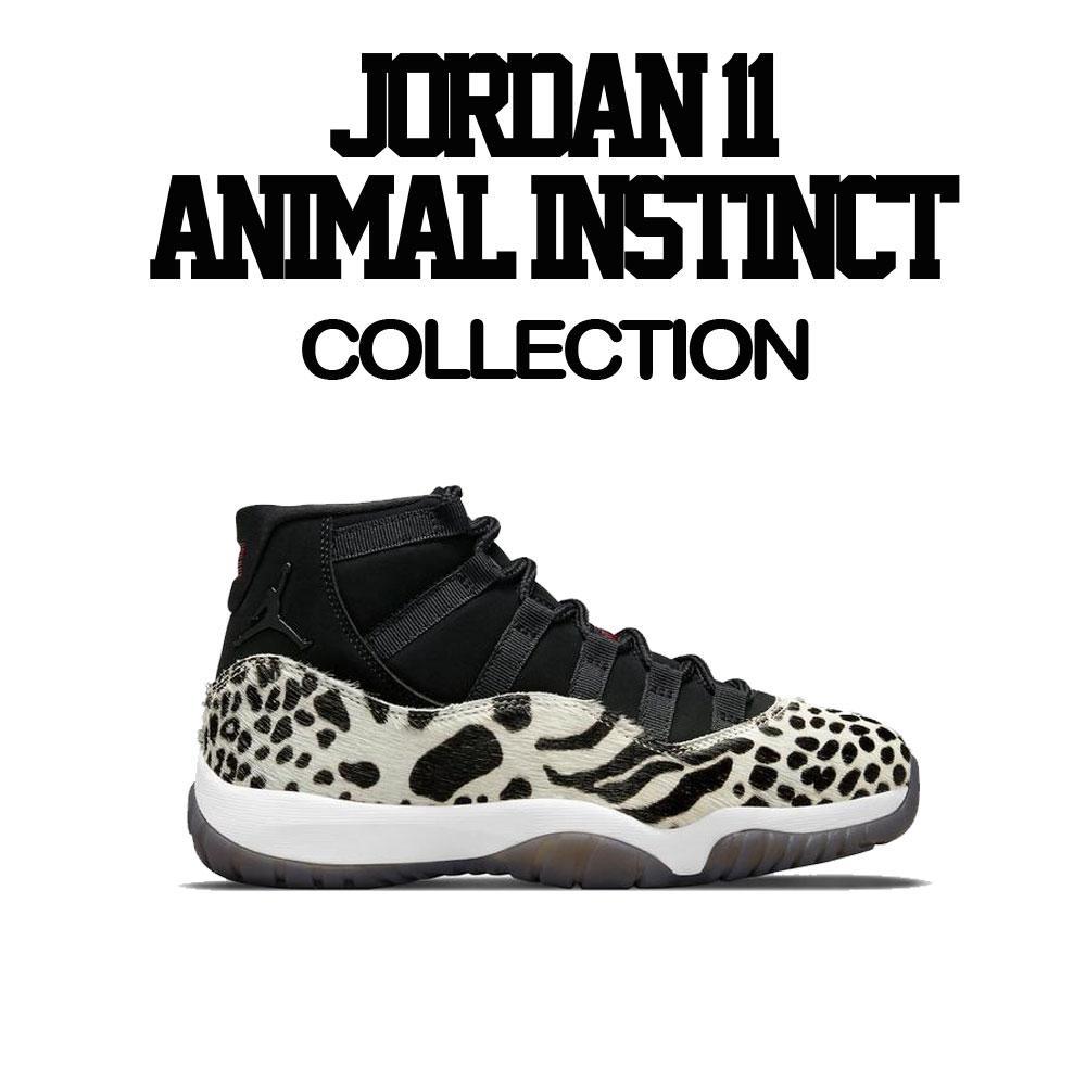 Retro 11 Animal Instinct Shirt - Kicking It - Black