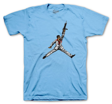 mens clothing matching with mens Jordan 4 university blue sneaker collection