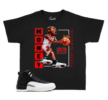Kids Jordan 12 playoff sneaker tees