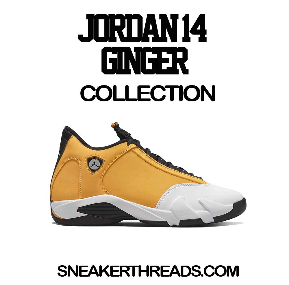 Retro 14 Light Ginger Shirt - Clean Pair - Black