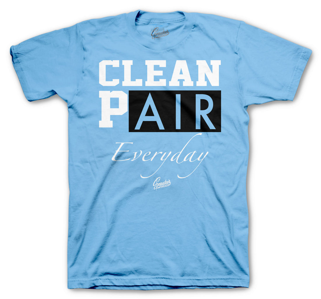 clothing for men matching the Jordan 4 university blue sneaker collection
