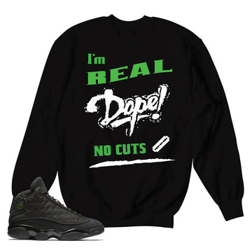 Jordan 13 black cat sweatshirts match retro 13 black cat.