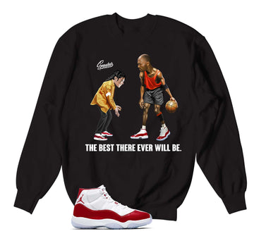Retro 11 Varsity Red Sweater - The Best - Black