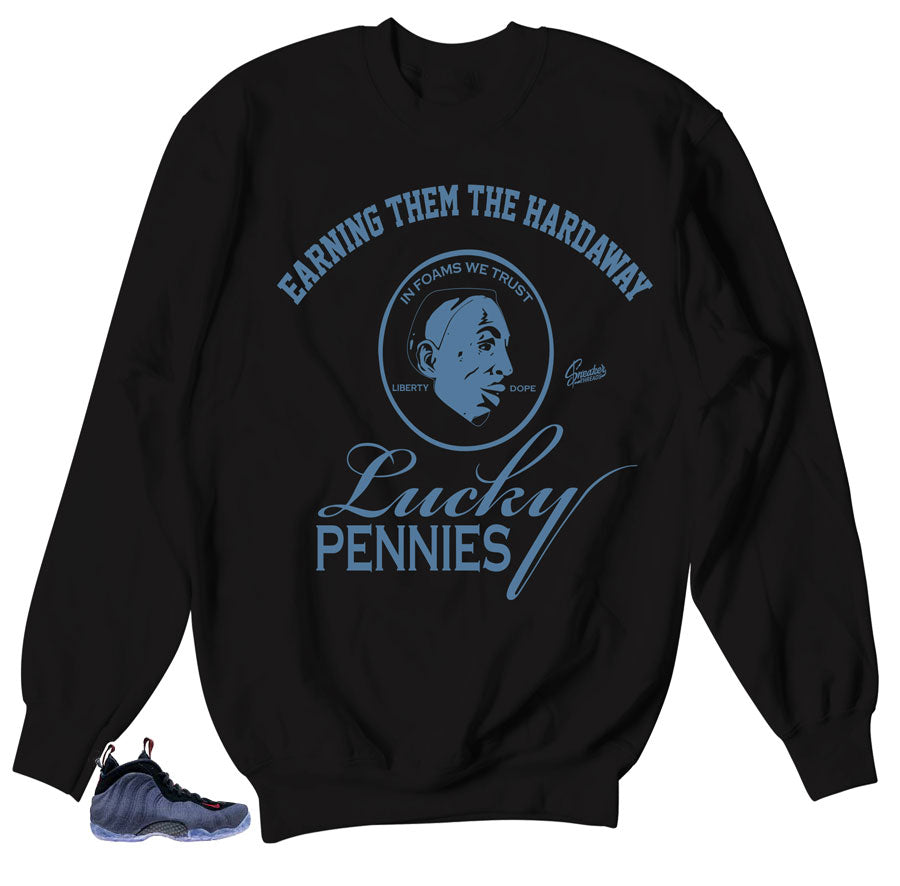 Lucky Sweater to match Denim Foamposites perfect