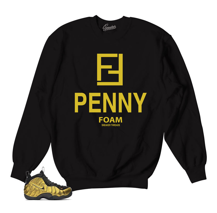 Foamposite metallic gold sweater | Blowing Money fast sweater.