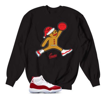 Retro 11 Varsity Red Sweater - Ginger - Black